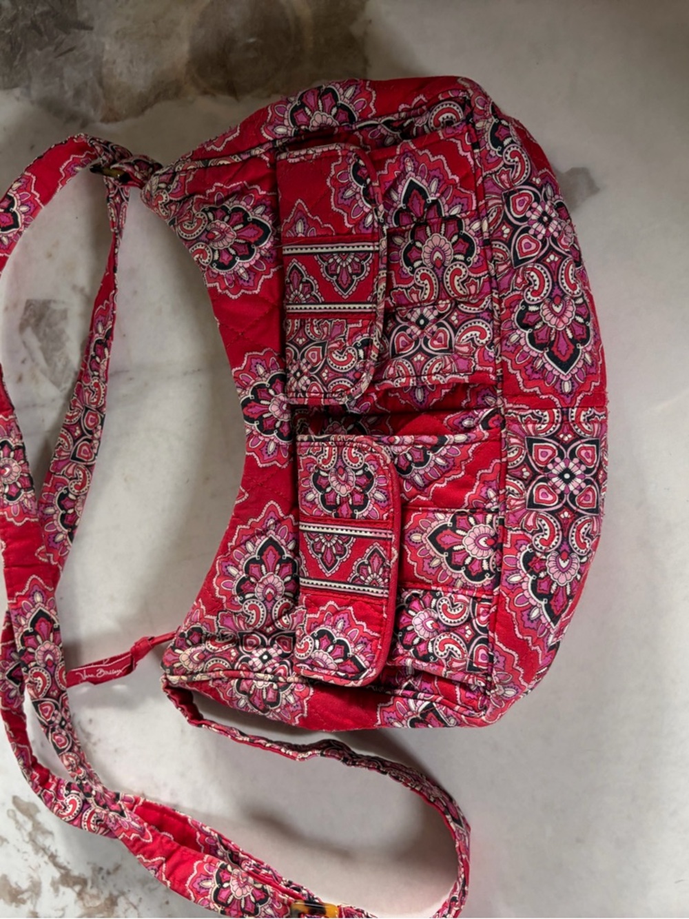 Vera Bradley Quilted red Floral purse
